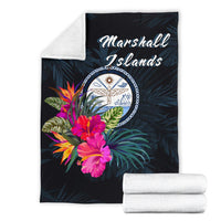 Marshall Islands Polynesian Premium Blanket - Tropical Flower - Polynesian Pride
