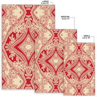 Polynesian Red And Nude Area Rug - Polynesian Pride