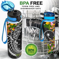 Chuuk State Custom Personalised Hydro Tracking Bottle - Seal Spiral Polynesian Patterns - Polynesian Pride