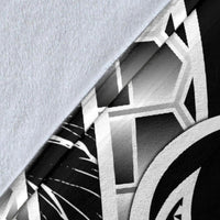 Polynesian American Samoa Premium Blanket - Summer Plumeria (Black) - Polynesian Pride