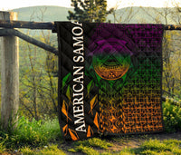 American Samoa Premium Quilt - AS Seal Rocket Style - Polynesian Pride