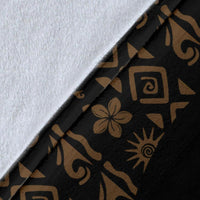 Hawaii Turtle Golden Premium Blankets - Polynesian Pride