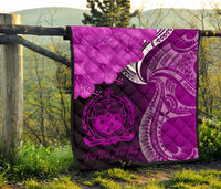 Samoa Custom Personalised Premium Quilt - Samoa Seal Wave Style (Pink) - Polynesian Pride