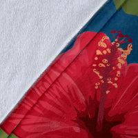 Hawaii Turtle Hibiscus Polynesian Premium Blanket - Bana Style - Polynesian Pride