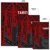 Tahiti Area Rug - Tahiti Seal In Heartbeat Patterns Style (Red) - Polynesian Pride