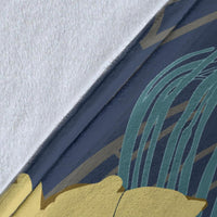 Hawaii Turtle Hibiscus Premium Blanket - LH Style - Polynesian Pride