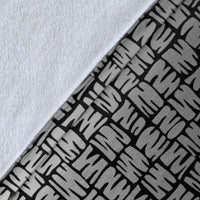 Samoa Polynesian Premium Blanket White - Turtle With Hook - Polynesian Pride