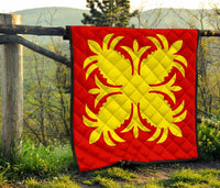 Hawaiian Premium Quilt Royal Pattern - Royal - A2 Style - Polynesian Pride