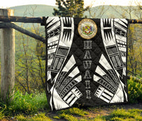 Hawaii Premium Quilt - Hawaii Seal Polynesian White Tattoo (Black) - Polynesian Pride