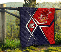 American Samoa Premium Quilt - AS Flag with Polynesian Patterns - Polynesian Pride