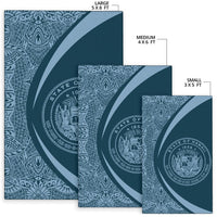 Hawaii Coat Of Arms Polynesian Area Rug Circle Style - Polynesian Pride