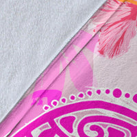 Hawaii Turtle Hibiscus Premium Blanket - Dreamy Style - AH - Polynesian Pride