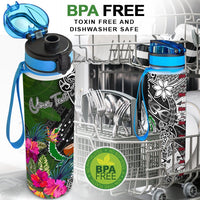 Pohnpei Custom Personalised Hydro Tracking Bottle - Turtle Plumeria Banana Leaf - Polynesian Pride
