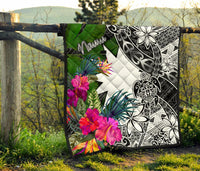 Nauru Premium Quilt - Turtle Plumeria Banana Leaf - Polynesian Pride