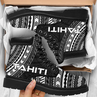 Tahiti Leather Boots - Polynesian Black Chief Version - Polynesian Pride