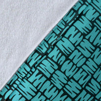 Samoa Polynesian Premium Blanket Turquoise - Turtle With Hook - Polynesian Pride