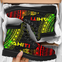 Tahiti Leather Boots - Polynesian Reggae Chief Version - Polynesian Pride