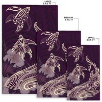 Hawaii Tropical Hibiscus Aumakua Rug - Lucas Style - Purple Rug - Polynesian Pride