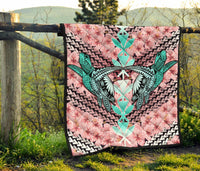 Hawaii Turtle Kanaka Hibiscus Tropical Polynesian Premium Quilt - Sweet Style - AH - Polynesian Pride