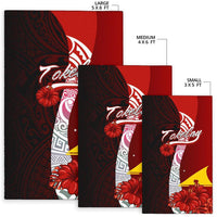 Tokelau Polynesian Area Rug - Coat Of Arm With Hibiscus - Polynesian Pride