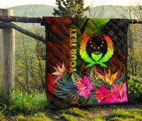 Pohnpei Polynesian Personalised Premium Quilt - Hibiscus and Banana Leaves - Polynesian Pride