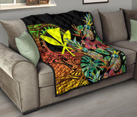 Polynesian Hawaii Premium Quilt - Pineapple Hibiscus - Polynesian Pride