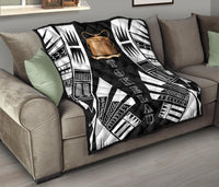 Tokelau Premium Quilt - Tokelau Coat Of Arms Polynesian White Tattoo - Polynesian Pride