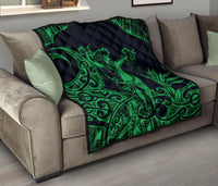 Polynesian Hawaii Premium Quilt - Hula Girl Green Green - Polynesian Pride