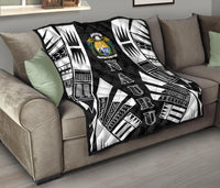 Nauru Premium Quilt - Nauru Coat Of Arms Polynesian White Tattoo - Polynesian Pride