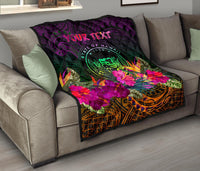 Polynesian Hawaii Personalised Premium Quilt - Summer Hibiscus - Polynesian Pride