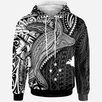 Papua New Guinea Hoodie Humpback Whale & Coat of Arms White Unisex White - Polynesian Pride