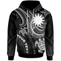 Nauru Custom Hoodie White Turtle Unisex White - Polynesian Pride