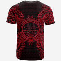 Federated States of Micronesian T Shirt FSM Seal Map Polynesian Tattoo Red - Polynesian Pride