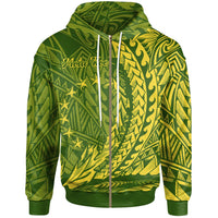 Cook Islands Zip Hoodie Motu Koe Wings Style Unisex Green - Polynesian Pride