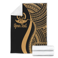 Vanuatu Custom Personalised Premium Blanket - Gold Polynesian Tentacle Tribal Pattern - Polynesian Pride
