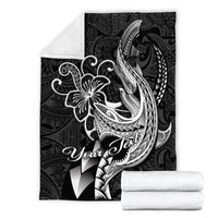 (Custom Personalised) Polynesian Shark Tattoo Hawaii Tribal Blanket - LT12 - Polynesian Pride