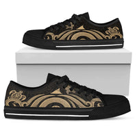 Tokelau Low Top Canvas Shoes - Gold Tentacle Turtle - Polynesian Pride