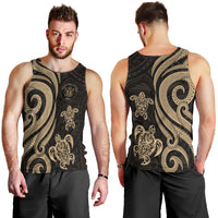 Niue Men's Tank Top - Gold Tentacle Turtle - Polynesian Pride