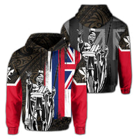 Hawaii King Flag Polynesian Hoodie Gold Unisex Gold - Polynesian Pride