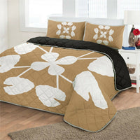 Hawaiian Royal PatternQuilt Bed Set - Gold - D3 Style - Polynesian Pride