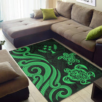 Kosrae Area Rug - Green Tentacle Turtle - Polynesian Pride
