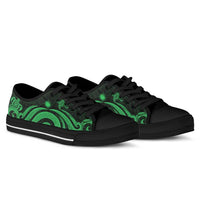 Marshall Islands Low Top Canvas Shoes - Green Tentacle Turtle - Polynesian Pride
