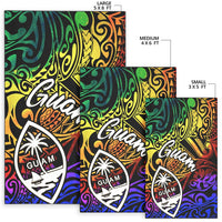 Guam Area Rug - Rainbow Polynesian Pattern - Polynesian Pride