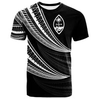 Guam Custom T Shirt Wave Pattern Alternating White Color Unisex White - Polynesian Pride