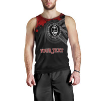 Guam Polynesian Personalised Men's Tank Top - Polynesian Chain Style - Polynesian Pride