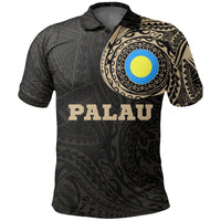 Palau Polo Shirt Palau Flag Polynesian Tattoo A7 Unisex Black - Polynesian Pride