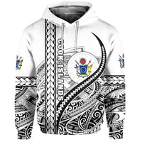 Cook Islands Rugby Hoodie Simple Unisex White - Polynesian Pride