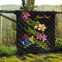 Cook Islands Polynesian Custom Personalised Quilt - Plumeria Tribal - Polynesian Pride