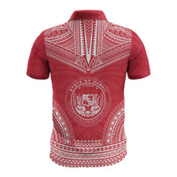 Hawaii Polo Shirt Hawaii Seal Polynesian Chief Tattoo Flag Version - Polynesian Pride