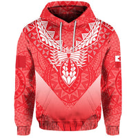 Mate Maa Tonga Rugby Hoodie Polynesian Style Unisex Red - Polynesian Pride